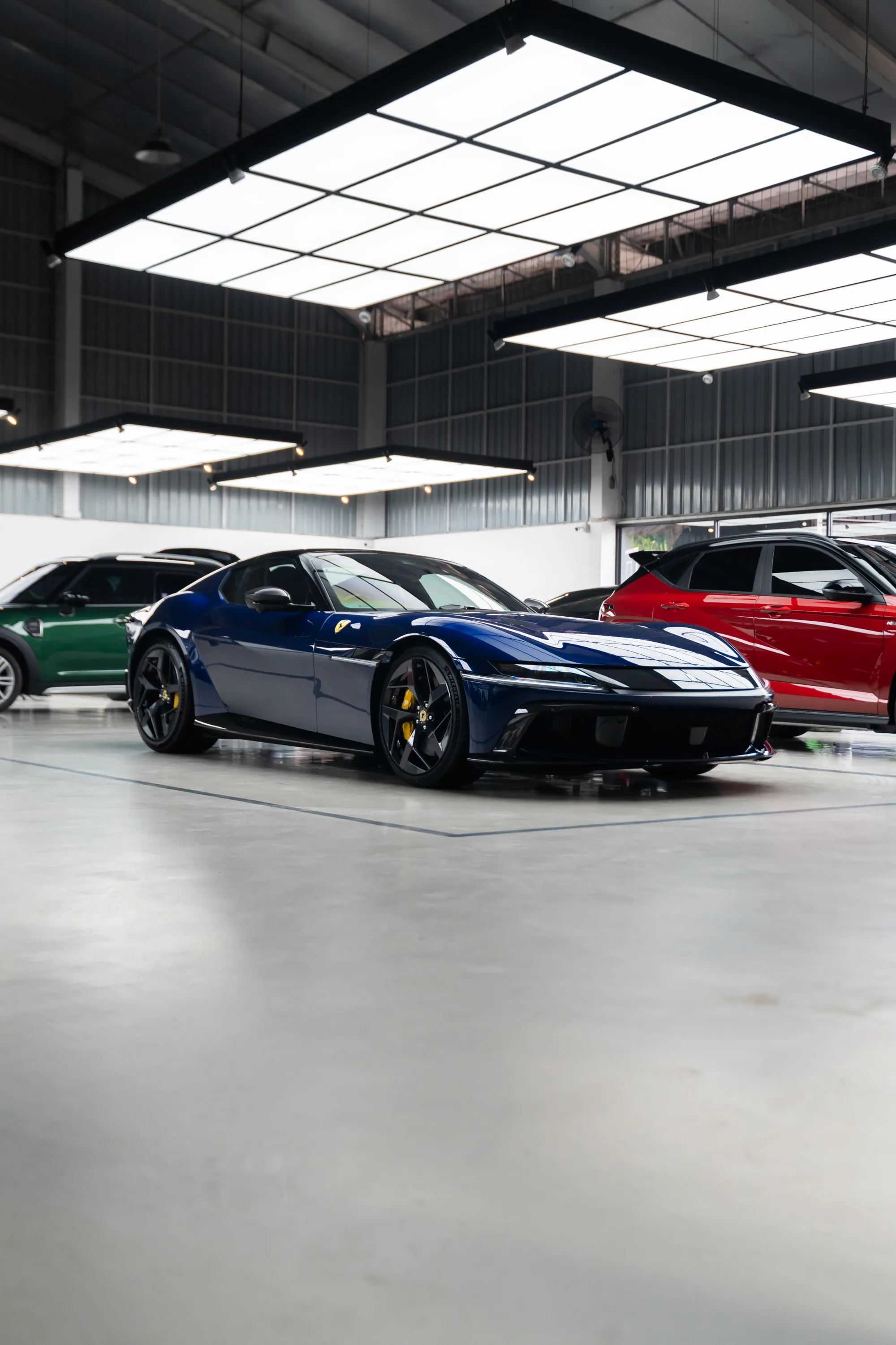 Automotive bodywork exposed to everyday road use.